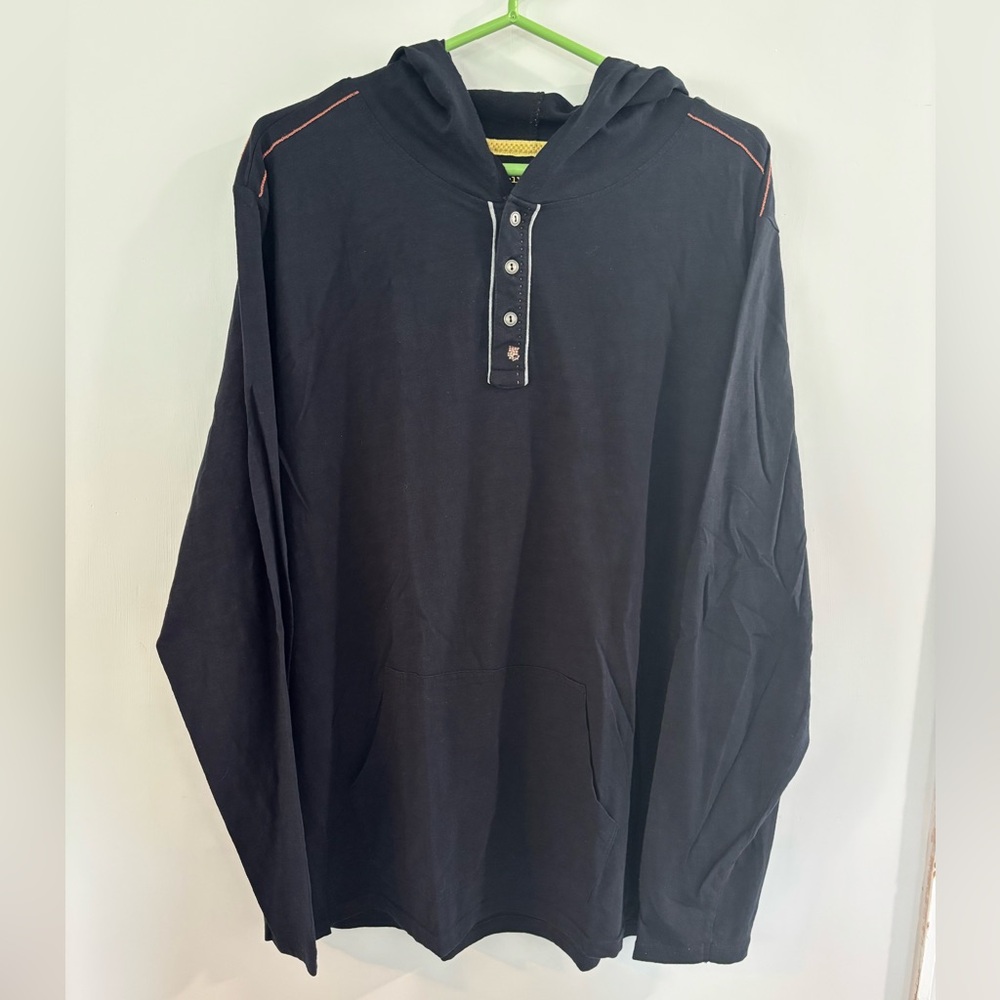 Six Lincoln New York Long Sleeve Black T-Shirt Pullover Hoodie Size XL
